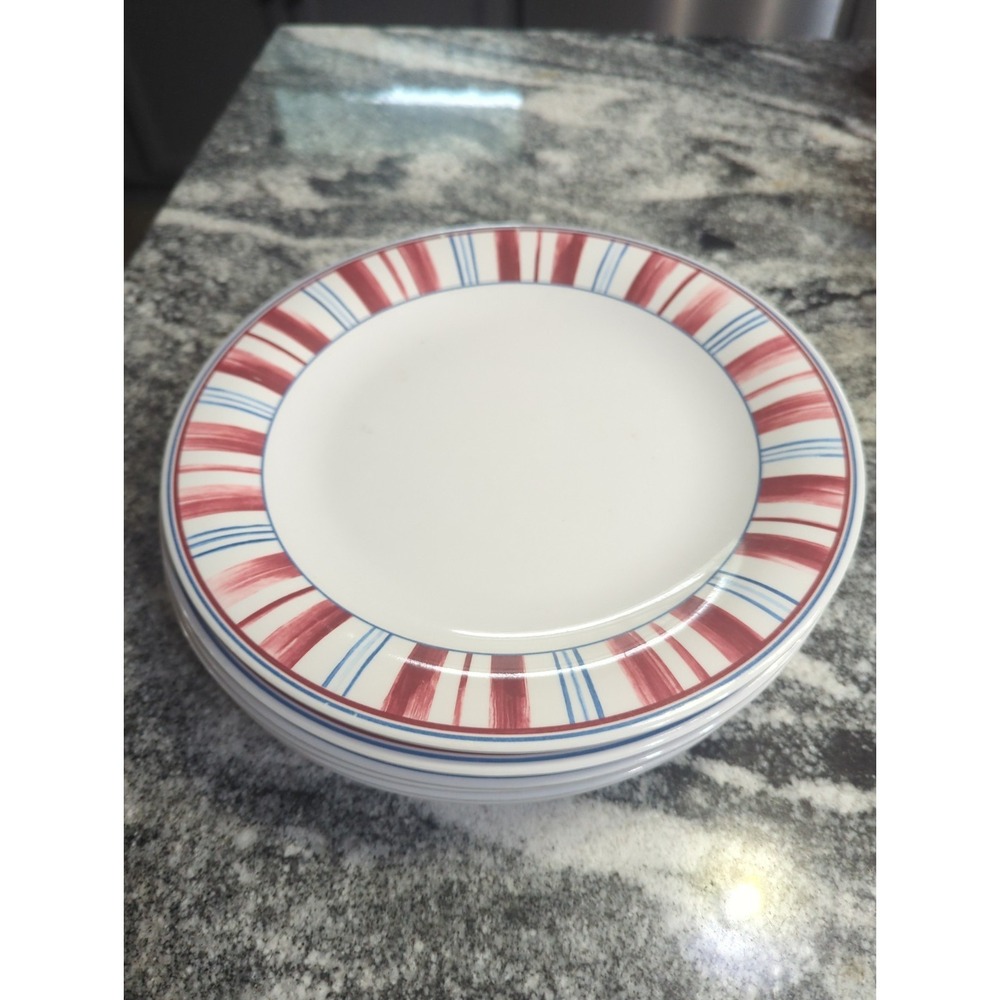6 Vintage Longaberger STARS & STRIPES Dinner Plate 11"  Melamine